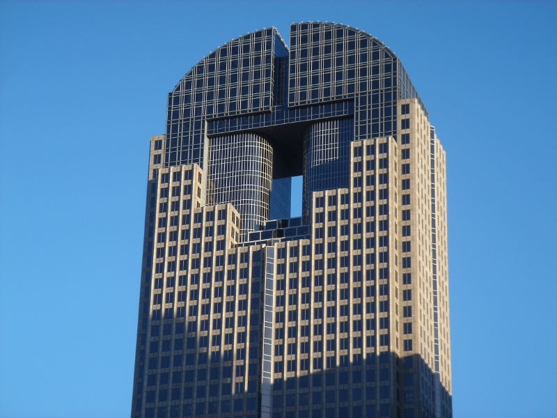 Skyscraper with hole right through